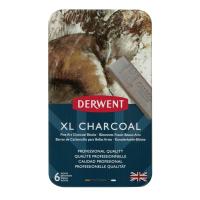 Derwent Xl Charcoal 6'Lı Metal Kutu